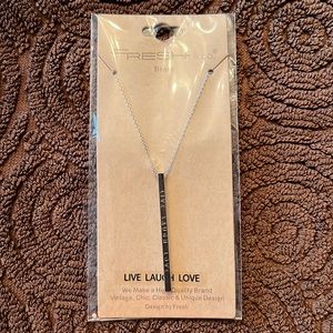 Live laugh love brass neckless